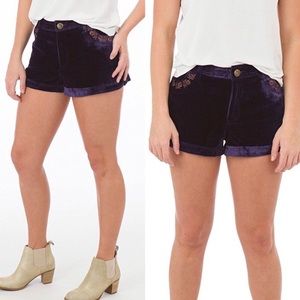Free People Embroidered Velvet Short (Size2)